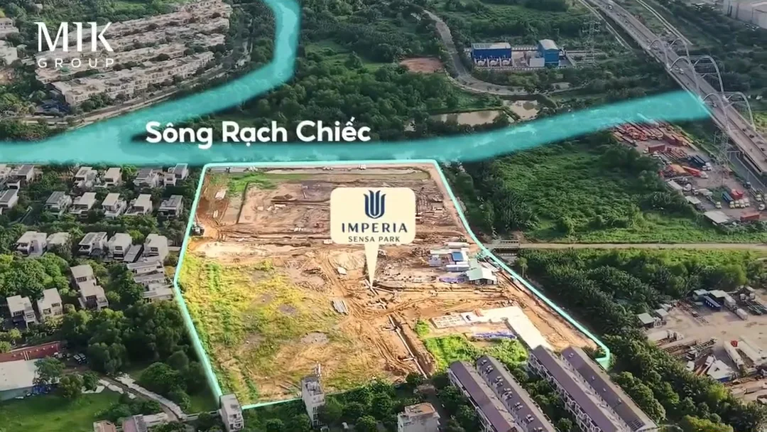 Khu đất dự án giáp sông Rạch Chiếc
